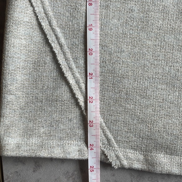 CUPIO cropped short sleeve funnel neck drawstring exposed seam metallic thread S - Picture 11 of 13